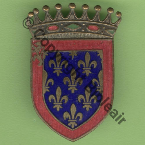 A1063 1947.56 NH GT.II.61 MAINE LE BOURGET  MATTER SM Bol Pastille MATTER PARIS Bronze Dos lisse Email.GF Src.Y.GENTY 